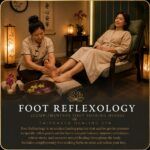 Foot Reflexology treatment with complimentary herbal foot soaking at Fairhaven Healing Spa.